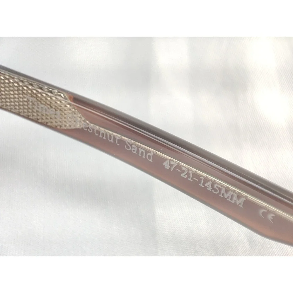 American Optical Times Chestnut Sand 47-21-145 Round Acetate Sunglasses USA
